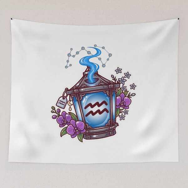 Item preview, Aquarius Zodiac Lantern designed and sold by LunaGlow Studio.