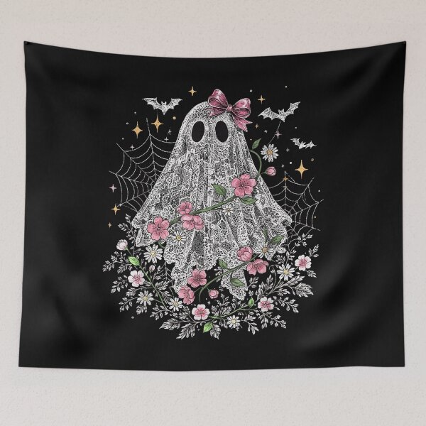 Item preview, Halloween Lace Ghost Floral Coquette Bow Women Girl Kid  designed and sold by Taniyah Gomes.