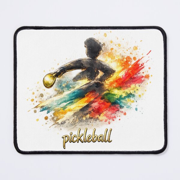 Item preview, “Radiant Pickleball Motion – Golden Energy Art” designed and sold by simplehcity.