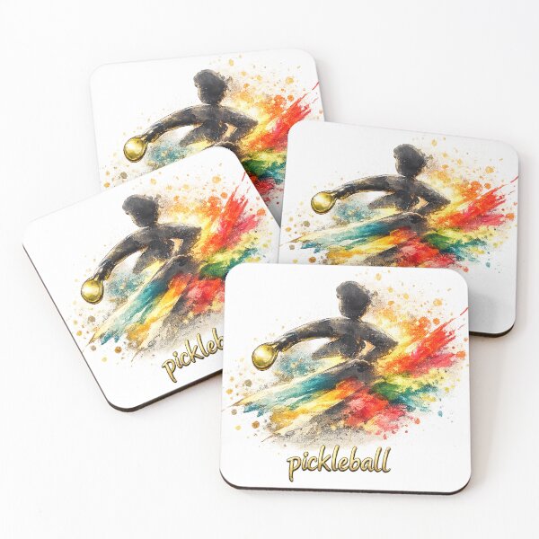 Item preview, “Radiant Pickleball Motion – Golden Energy Art” designed and sold by simplehcity.