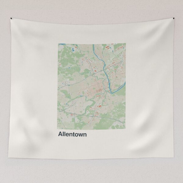 Item preview, Allentown Minimalistic Map Art designed and sold by MapsNerd.