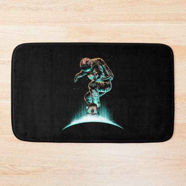 Item preview, Cosmic Astronaut Skateboarder Neon Line Art designed and sold by WilmaKindle.