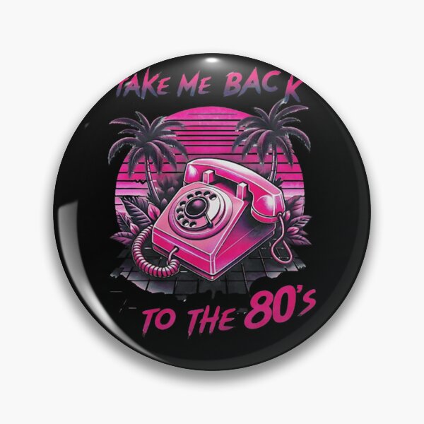 Item preview, Retro Synthwave Neon Pink Rotary Phone designed and sold by WilmaKindle.