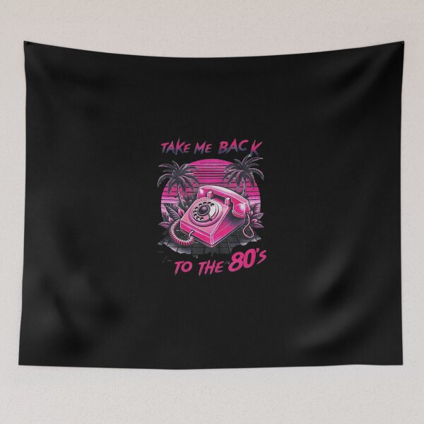 Item preview, Retro Synthwave Neon Pink Rotary Phone designed and sold by WilmaKindle.