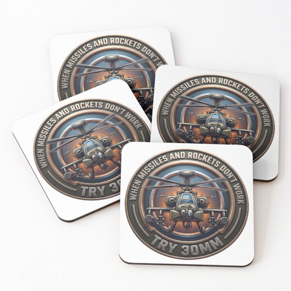 Item preview, AH-64 Apache Attack Helicopter 30mm Tactical Cannon Humor designed and sold by ArtDreams92.