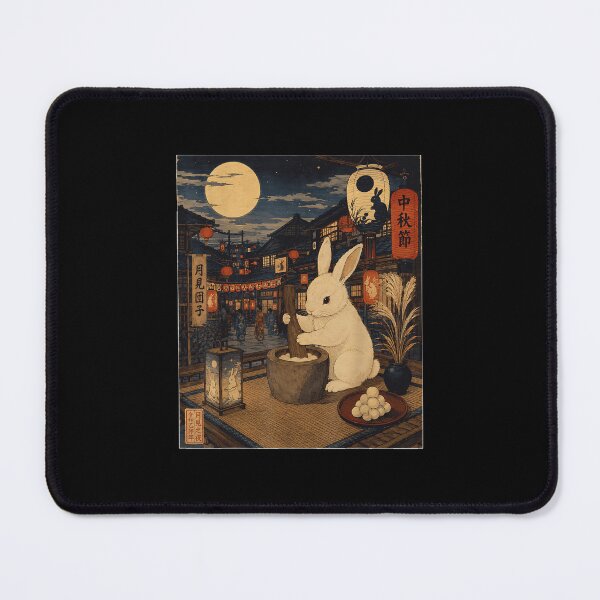 Item preview, Chinese Folk Art Mid Autumn Festival Rabbit Mooncake Bunny designed and sold by LorenaVirex.