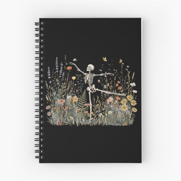 Item preview, Cottagecore Skeleton Dancing Arabesque Wildflower Botanical  designed and sold by Taniyah Gomes.