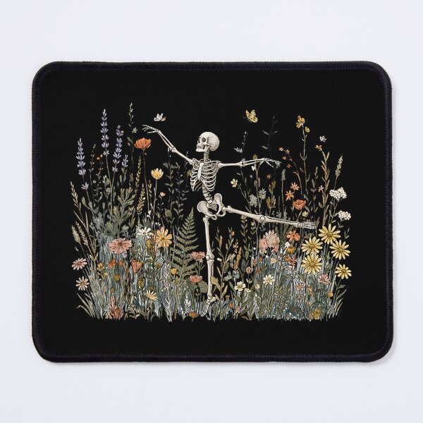 Item preview, Cottagecore Skeleton Dancing Arabesque Wildflower Botanical  designed and sold by Taniyah Gomes.