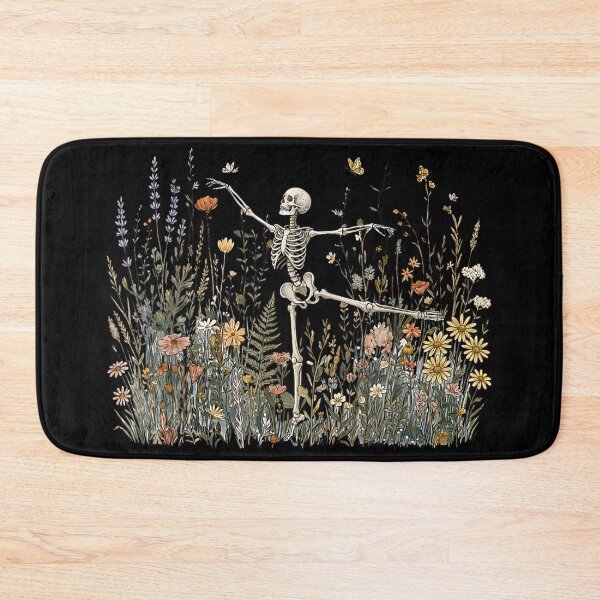 Item preview, Cottagecore Skeleton Dancing Arabesque Wildflower Botanical  designed and sold by Taniyah Gomes.