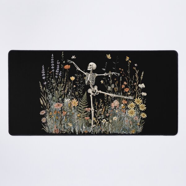 Item preview, Cottagecore Skeleton Dancing Arabesque Wildflower Botanical  designed and sold by Taniyah Gomes.