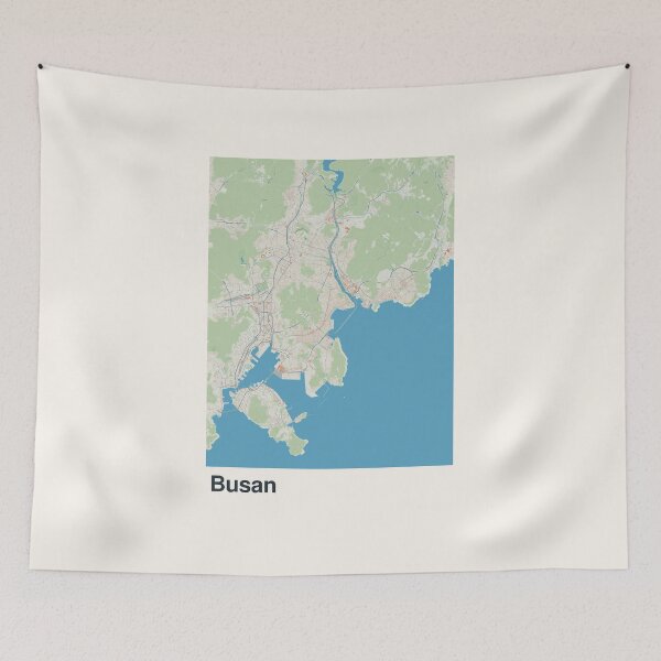 Item preview, Mapa minimalista de Busan designed and sold by MapsNerd.