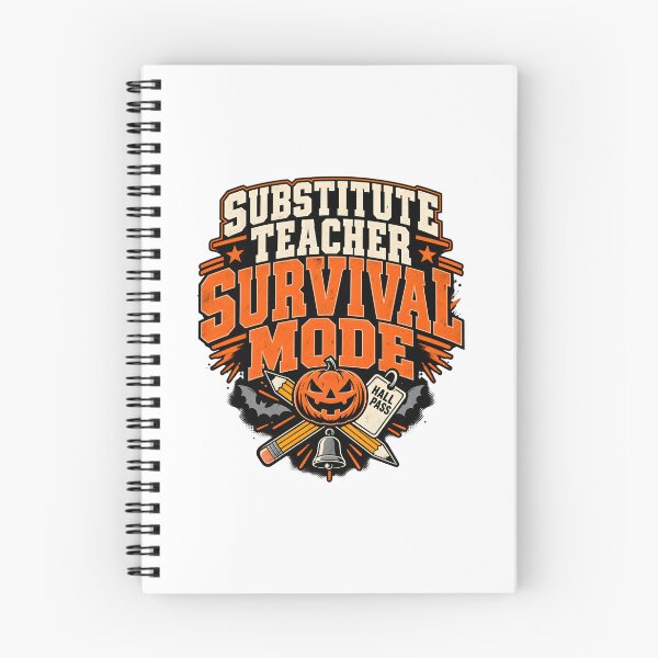 Item preview, Substitute Teacher Survival Mode Halloween T-Shirt designed and sold by TeeVex.