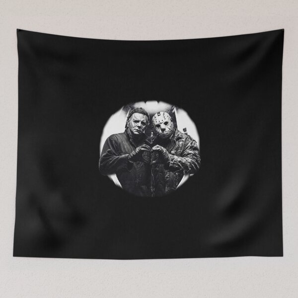 Item preview, Michael Myers & Jason Voorhees Heart Hand Horror Halloween Vintage designed and sold by vdzooart.