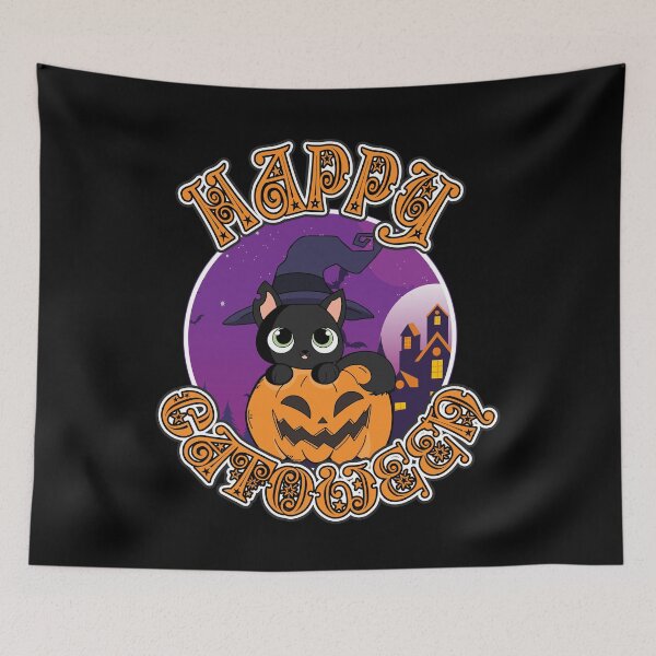 Item preview, Happy Catoween Cute Black Cat Pumpkin Lover Gift designed and sold by Say It With Ink.