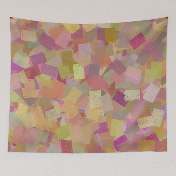 Aperçu de l'œuvre Motif abstrait multicolore cubiste créée et vendue par ArtbyDebbieC.