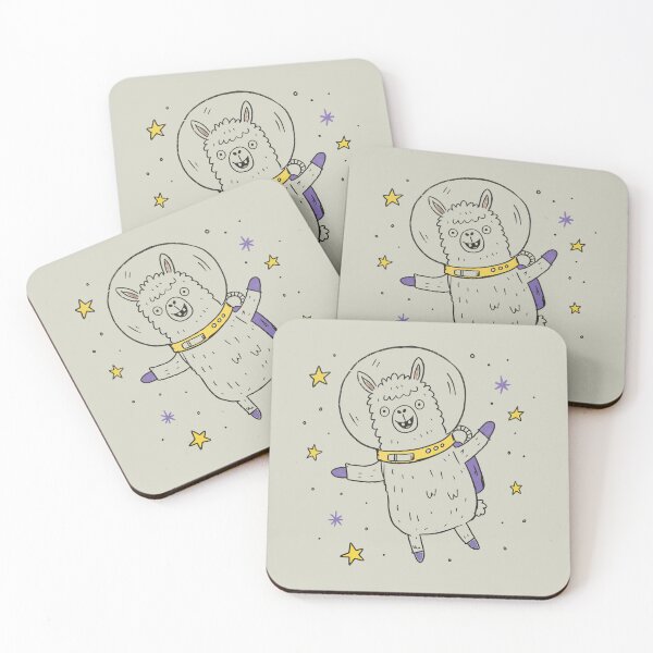 Item preview, Space Llama Floating Among the Stars designed and sold by Studio Bootleg.