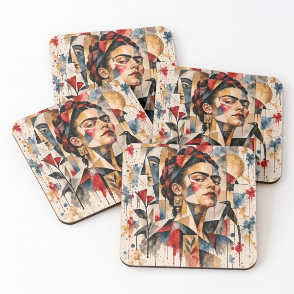 Item preview, Abstract Frida Portrait Collage designed and sold by Qenlo.
