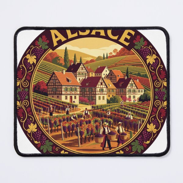 Item preview, Alsace Vineyard Harvest Sticker designed and sold by Imaginarium of Chaos falcon88 .
