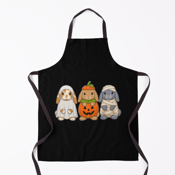 Item preview, Spooky Holland Lop Rabbit Pumpkin Ghost Halloween Bunny  designed and sold by LorenaVirex.