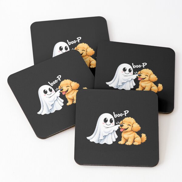 Item preview, Ghost Boops Happy Puppy Boo-p Cute Spooky Fun designed and sold by OlyvieArt.