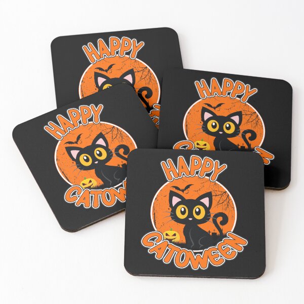 Item preview, Happy Catoween Cute Black Cat Lady Halloween Gift designed and sold by Say It With Ink.