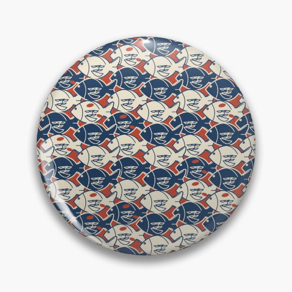 Item preview, Koi Wave Tessellation Escher Ukiyo-e Negative Space Pattern designed and sold by KungPowUnicorn.