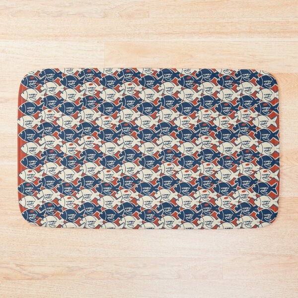 Item preview, Koi Wave Tessellation Escher Ukiyo-e Negative Space Pattern designed and sold by KungPowUnicorn.