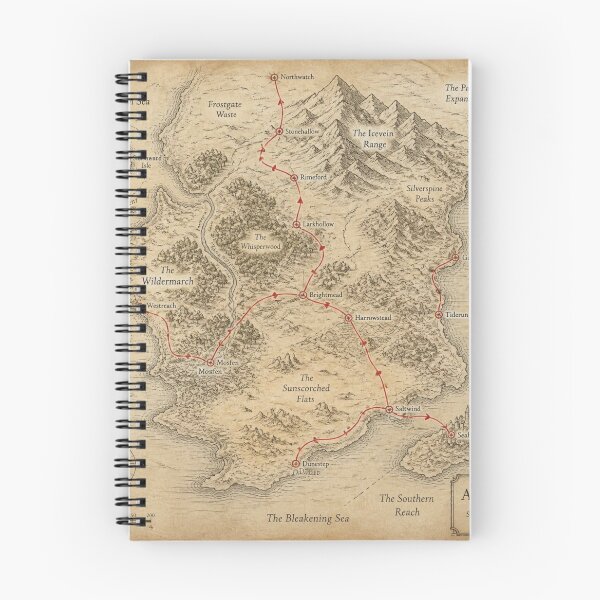 Item preview, Fantasy Map of Avesnell – Vintage Adventure Travel Map designed and sold by shamiloff.