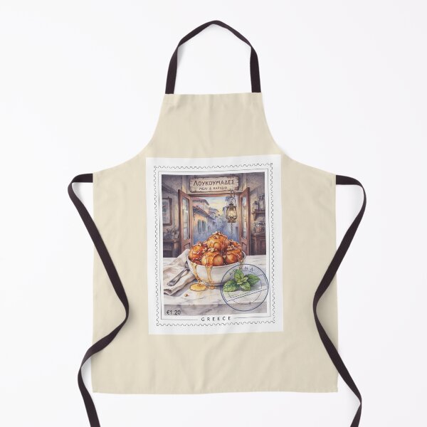 Item preview, Athens Loukoumades Café Moment — Greek Dessert Art designed and sold by stickercuffs.
