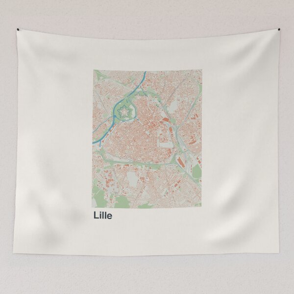 Item preview, Lille Minimalistic Map Art designed and sold by MapsNerd.