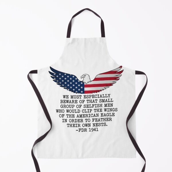 Item preview, FDR American Eagle Quote 1941 Clip the Wings Patriotic History Buff Slogan    designed and sold by raedattia.