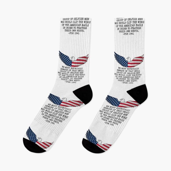 Item preview, FDR American Eagle Quote 1941 Clip the Wings Patriotic History Buff Slogan    designed and sold by raedattia.