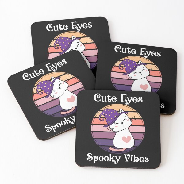 Item preview, Cute Eyes Spooky Vibes Cute Witch Cat Halloween Gift designed and sold by Say It With Ink.