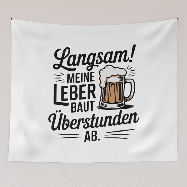 Item preview, Liver reduces overtime beer saying designed and sold by Loona97.