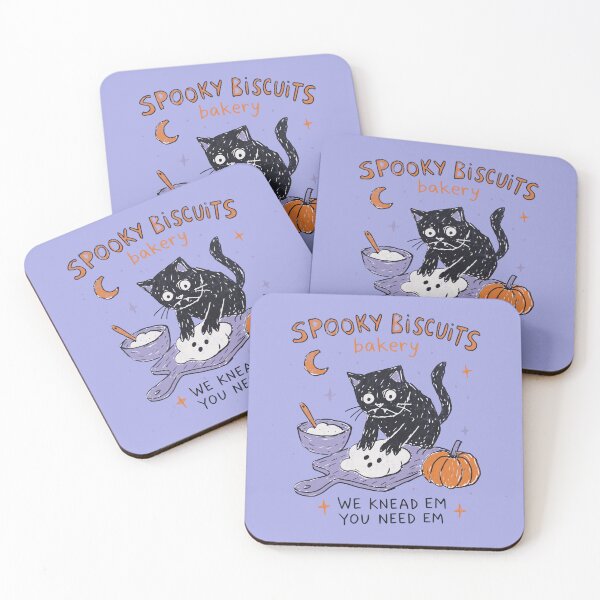 Item preview, Halloween Black Cat Baking Ghost Cookies designed and sold by Studio Bootleg.