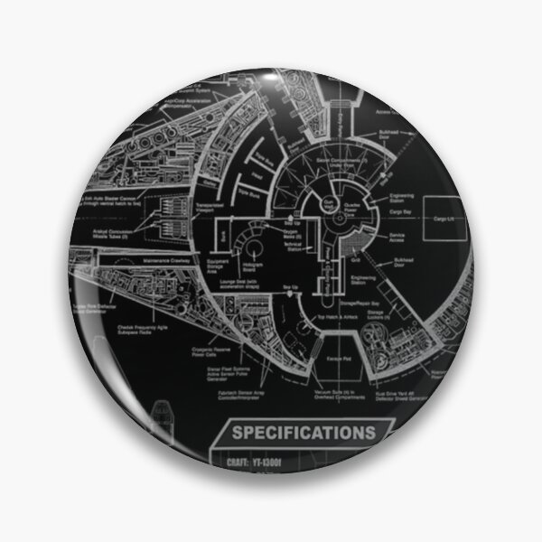 Item preview, Star Wars Millennium Falcon Grey Schematics designed and sold by verantfvtoal.