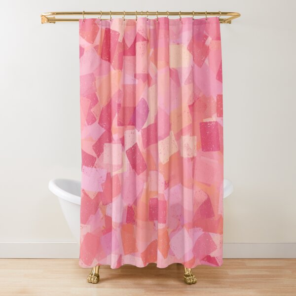 Item preview, Cubism Abstract Pink Orange Pattern designed and sold by ArtbyDebbieC.