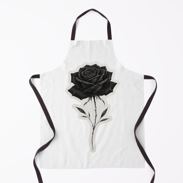 Item preview, Elegant Black Rose Illustration with Thorns and Stem designed and sold by Xeneros.
