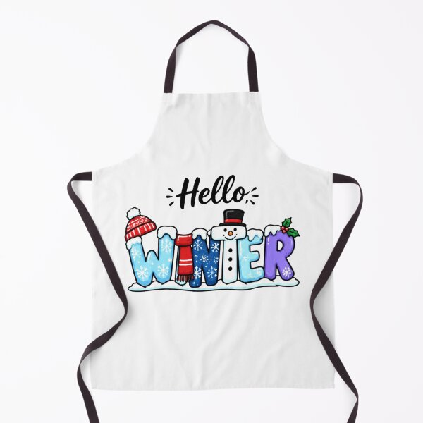 Item preview, Hello Winter Cute Snowman Beanie Typography Graphic designed and sold by FabSvn.