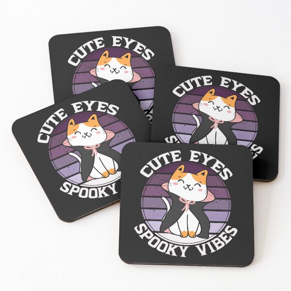 Item preview, Cute Eyes Spooky Vibes Vampire Cat Halloween Gift designed and sold by Say It With Ink.