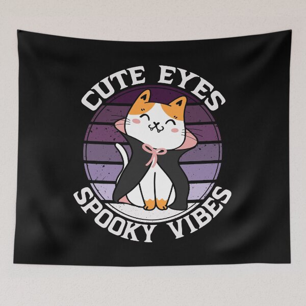 Item preview, Cute Eyes Spooky Vibes Vampire Cat Halloween Gift designed and sold by Say It With Ink.