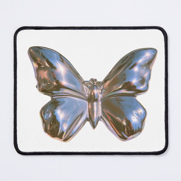 Item preview, Chrome Butterfly Aesthetic Y2K Digital Art designed and sold by NicolasGlowArt.