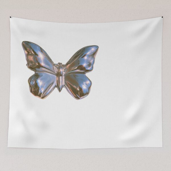 Item preview, Chrome Butterfly Aesthetic Y2K Digital Art designed and sold by NicolasGlowArt.