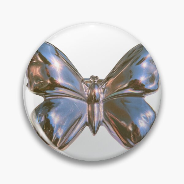 Item preview, Chrome Butterfly Aesthetic Y2K Digital Art designed and sold by NicolasGlowArt.
