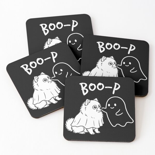 Item preview, Boo-p Pomeranian Ghost Halloween Pun designed and sold by OlyvieArt.