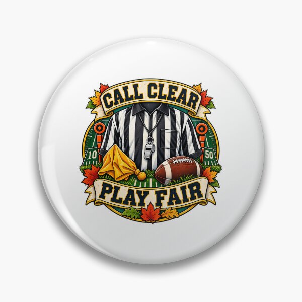 Item preview, Call Clear Play Fair Football Referee Art designed and sold by GalaxyShirtUS.