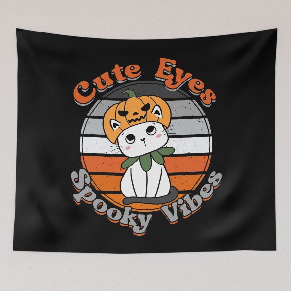 Item preview, Cute Eyes Spooky Vibes Pumpkin Cat Lover Gift designed and sold by Say It With Ink.