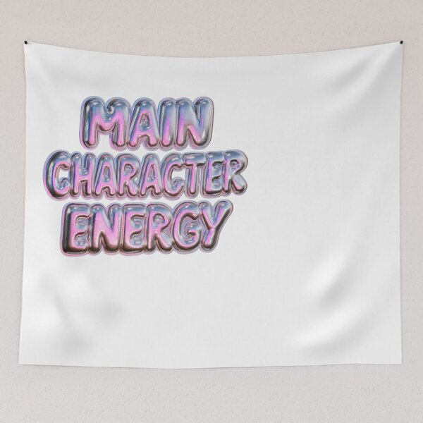 Item preview, Main Character Energy Trendy Bubble Text Design designed and sold by NicolasGlowArt.