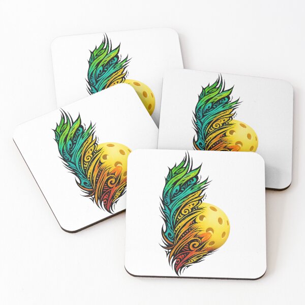 Item preview, “Feathered Pickleball Energy – Vibrant Motion Art” designed and sold by simplehcity.