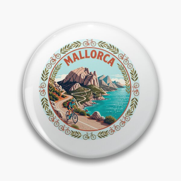 Item preview, Mallorca Cycling Spain Sticker designed and sold by Imaginarium of Chaos falcon88 .